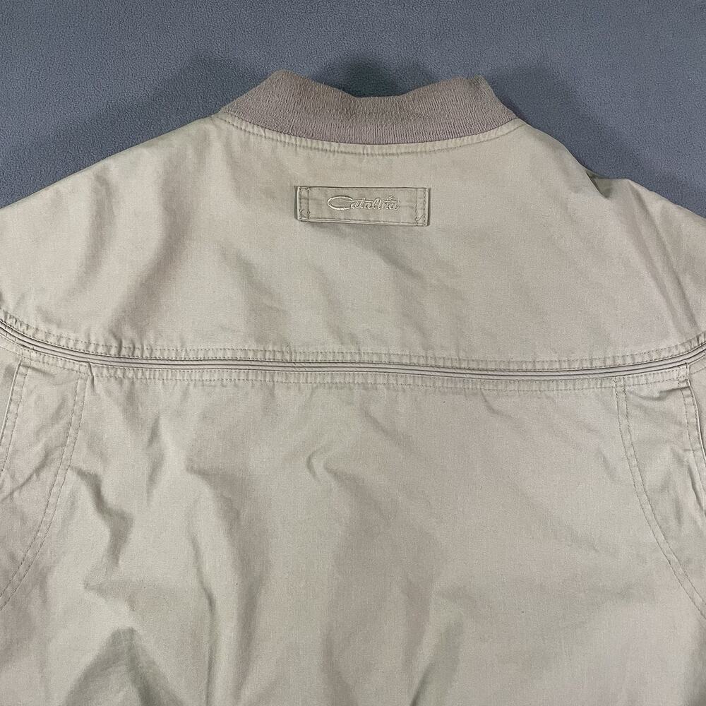 Vintage La Paz By Catalina Bomber Jacket Full Zip Lined Tan Men’s L Grandpacore - Picture 10 of 11